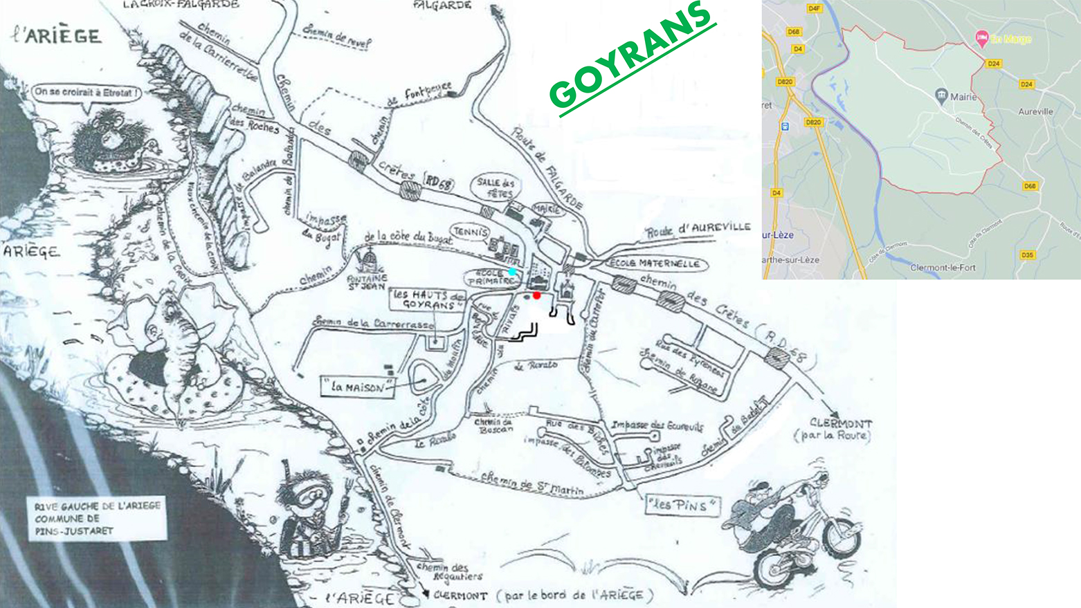 Plan des quartiers Mairie de Goyrans
